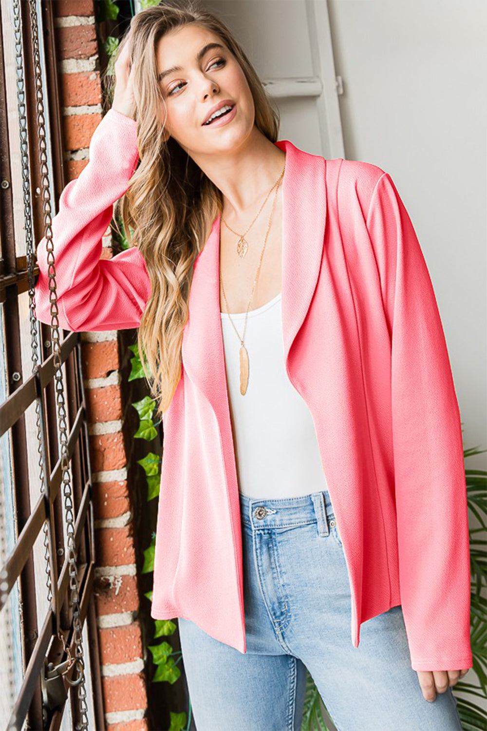 Peony Open Front Blazer