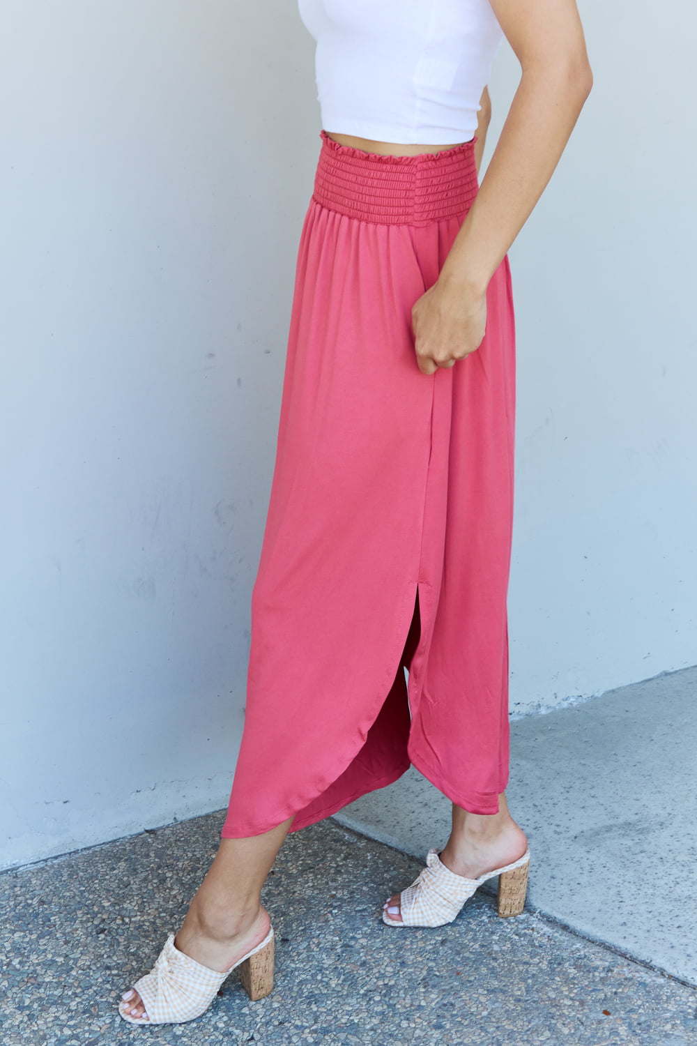 Comfort Princess High Waist Maxi Skirt | Hot Pink