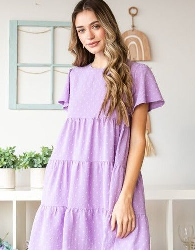 Swiss Dot Tiered Dress