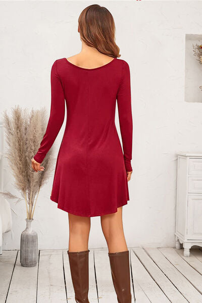 Deep Red Mini Dress