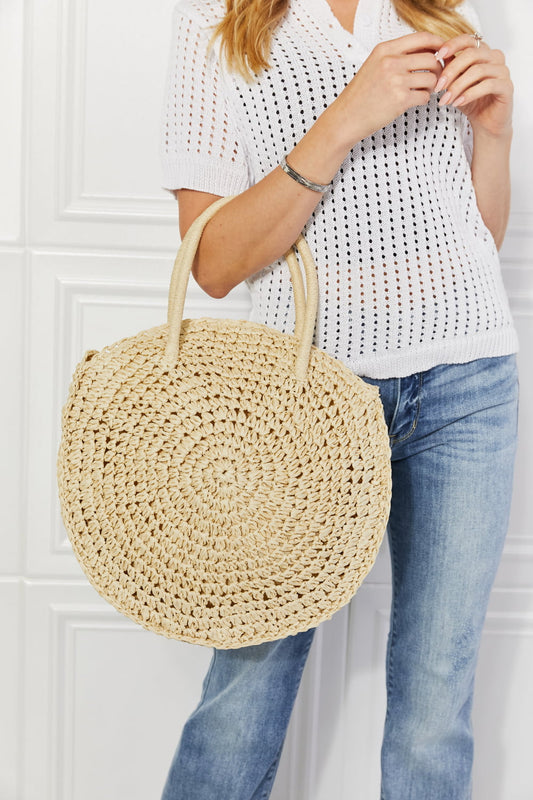 Beach Date Straw Rattan Handbag | Ivory
