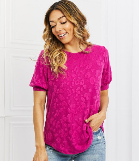 Carnival Vibes Animal Textured Top
