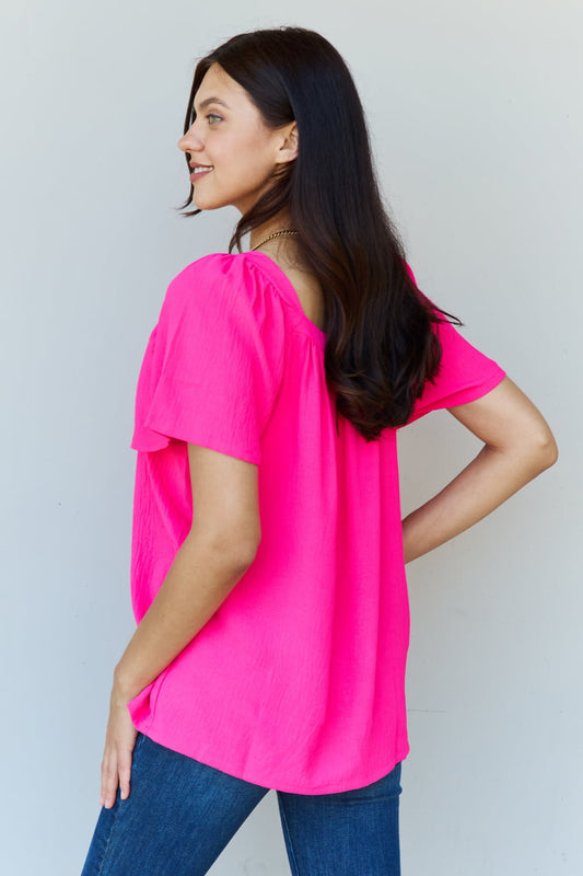 Keep Me Close Blouse | Fuchsia