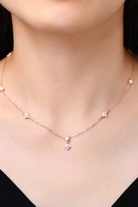 Moissanite Sterling Silver Necklace