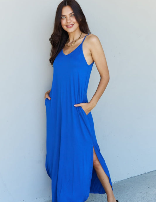 Good Energy Cami Maxi Dress | Royal Blue