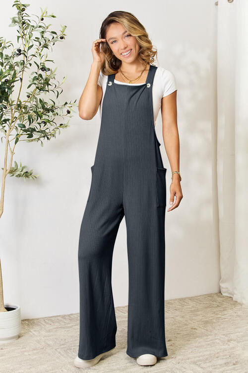 Comfortable Vibes Wide Strap Overalls