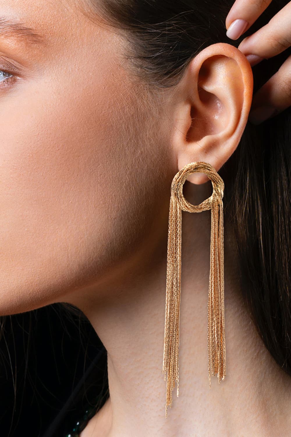 Fringed Copper Earrings