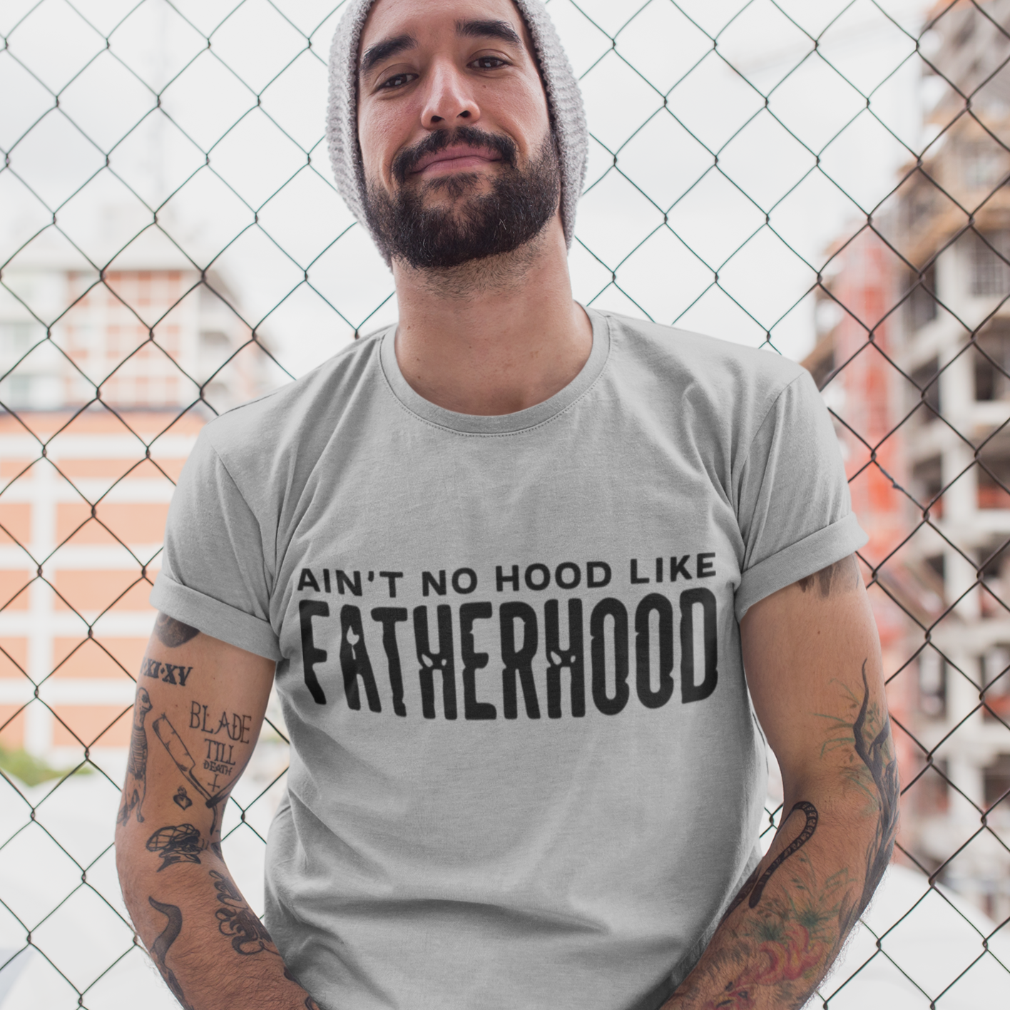 No Hood Like Fatherhood Men's Graphic Tee - Bella Lia Boutique