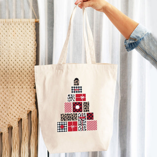 Present Tree Canvas Tote - Bella Lia Boutique