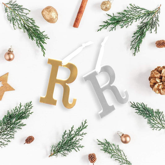 Gold Acrylic Initial Accent Tag - Bella Lia Boutique