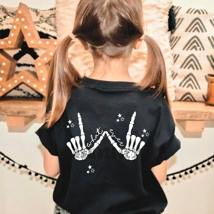Whatever Skellie Toddler & Youth Tee - Bella Lia Boutique
