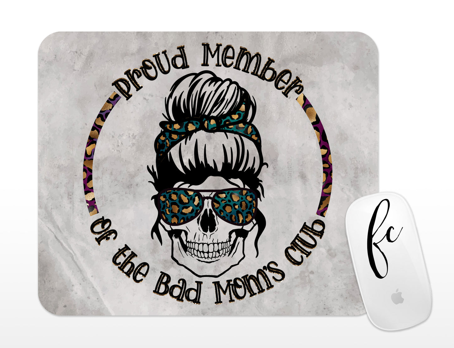Bad Moms Club Skull Mousepad - Bella Lia Boutique