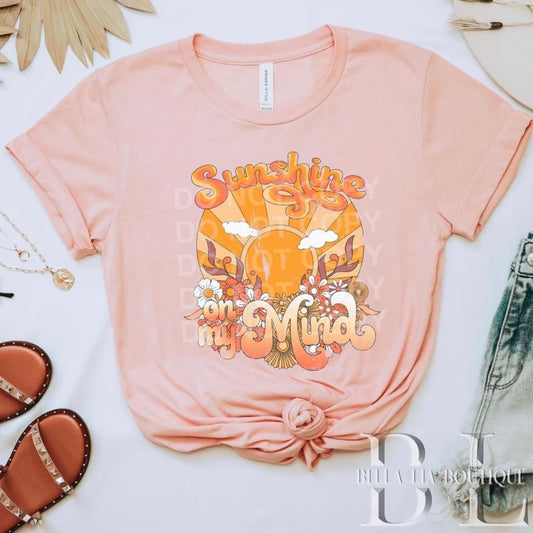 Sunshine on my Mind Graphic Tee or Sweatshirt - Bella Lia Boutique
