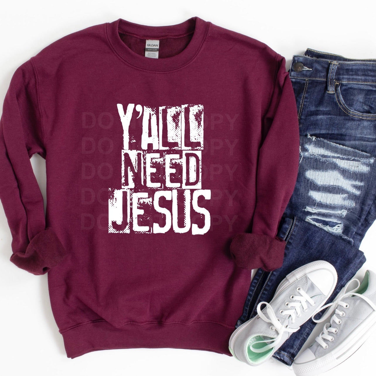 Y’all Need Jesus Tee or Sweatshirt - Bella Lia Boutique