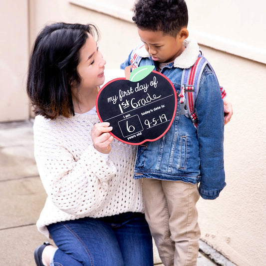 First and Last Day Reversible Apple Chalkboard Sign - Bella Lia Boutique