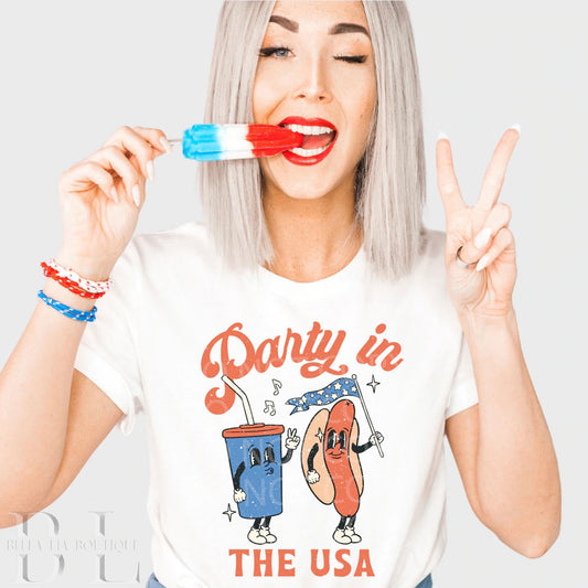 Party in the USA Graphic Tee or Sweatshirt - Bella Lia Boutique