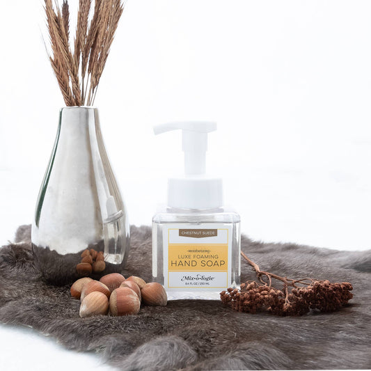 MIX•O•LOGIE Chestnut Suede Luxe Foaming Hand Soap - Bella Lia Boutique