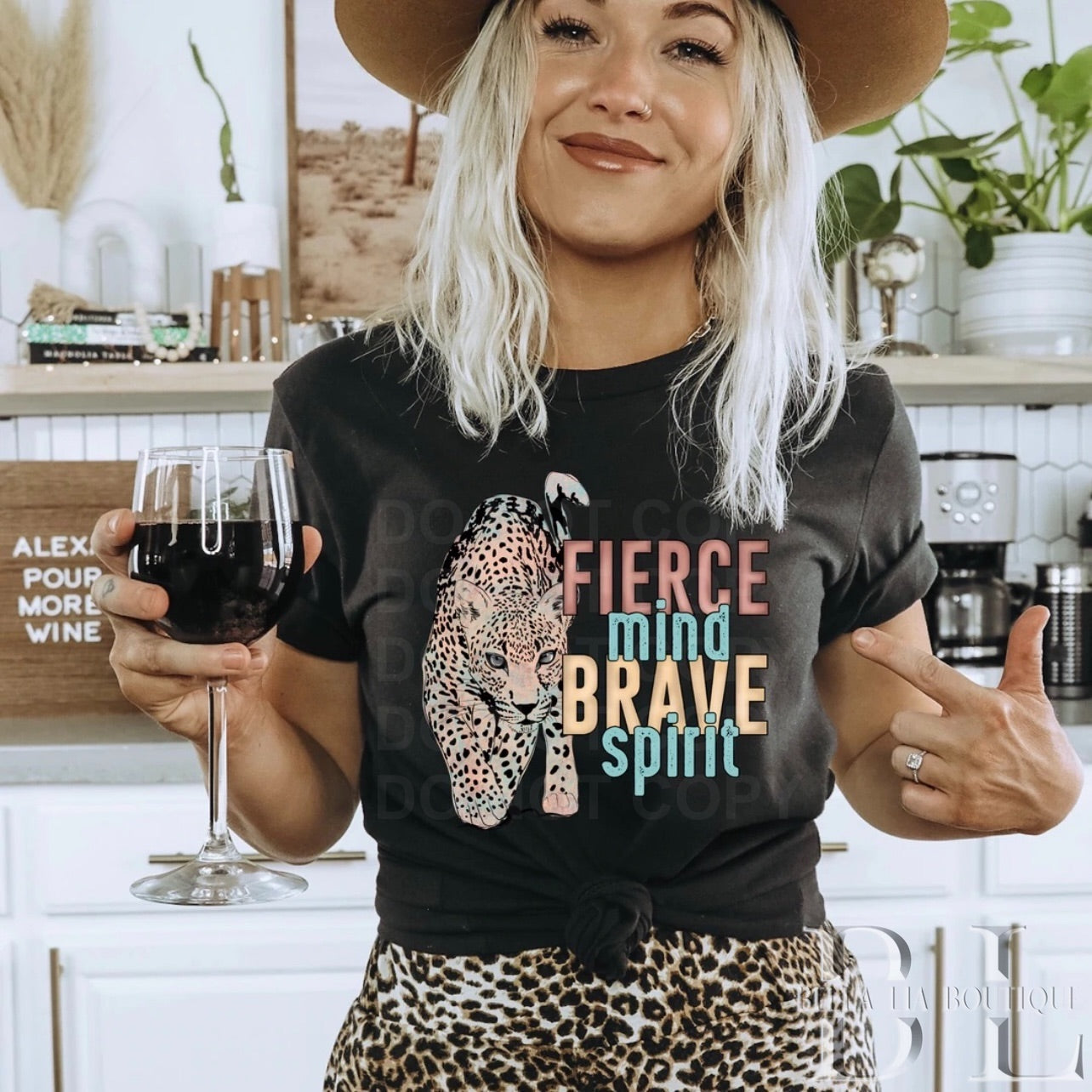 Fierce Mind Brave Spirit Graphic Tee or Sweatshirt - Bella Lia Boutique