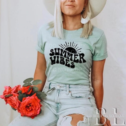 Summer Vibes Graphic Tee or Sweatshirt - Bella Lia Boutique