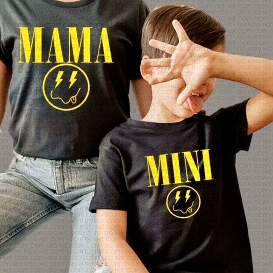 Rock Smiley Mama & Mini Graphic Tee - Bella Lia Boutique
