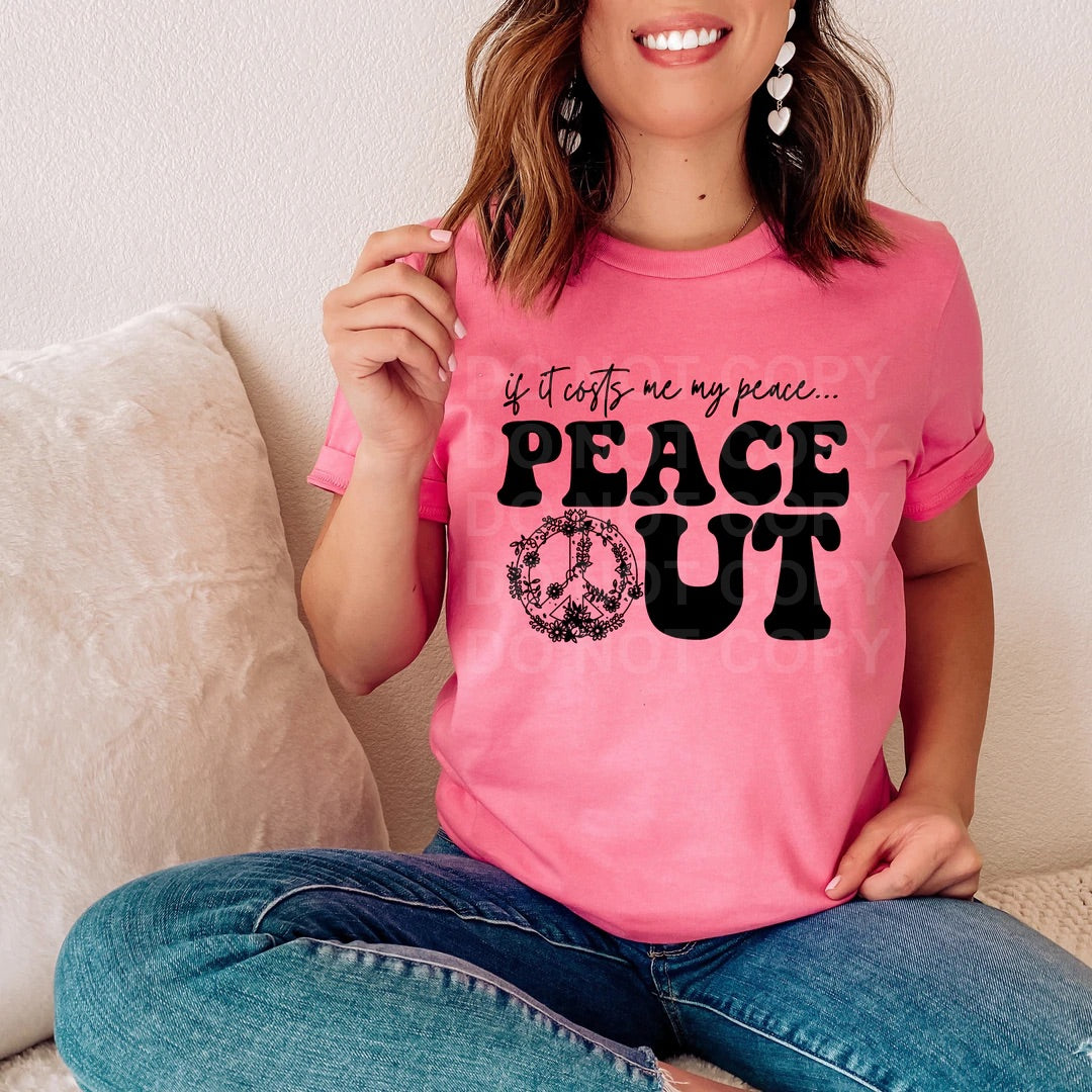 Peace Out Tee or Sweatshirt - Bella Lia Boutique