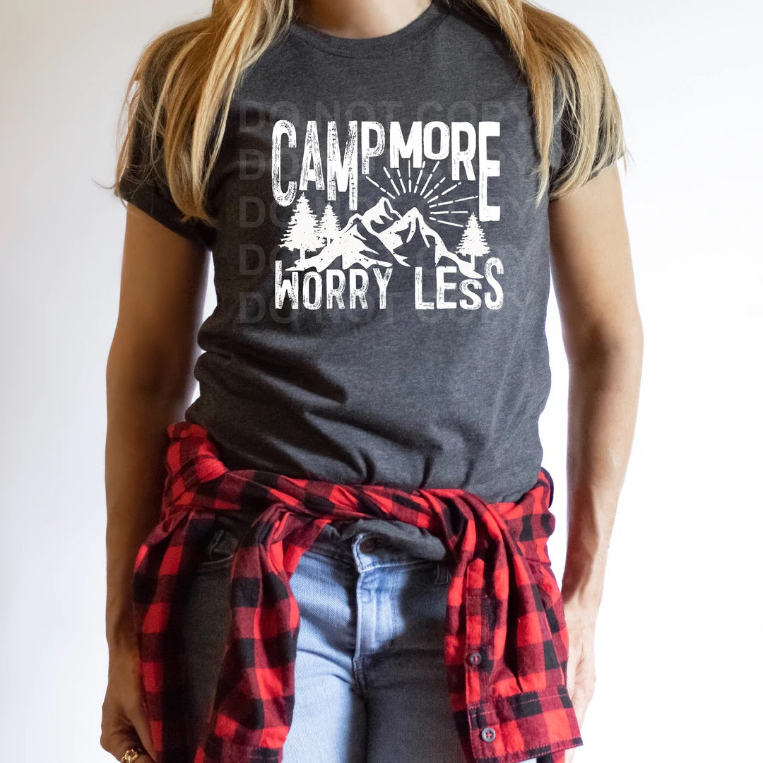 Camp More Worry Less Tee or Sweatshirt - Bella Lia Boutique