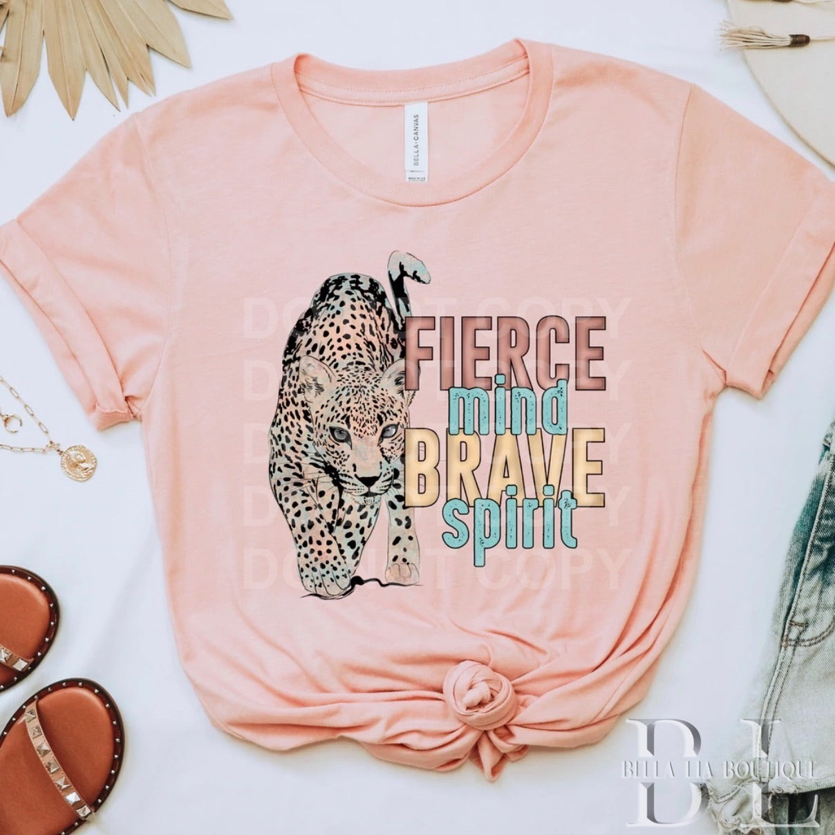 Fierce Mind Brave Spirit Graphic Tee or Sweatshirt - Bella Lia Boutique