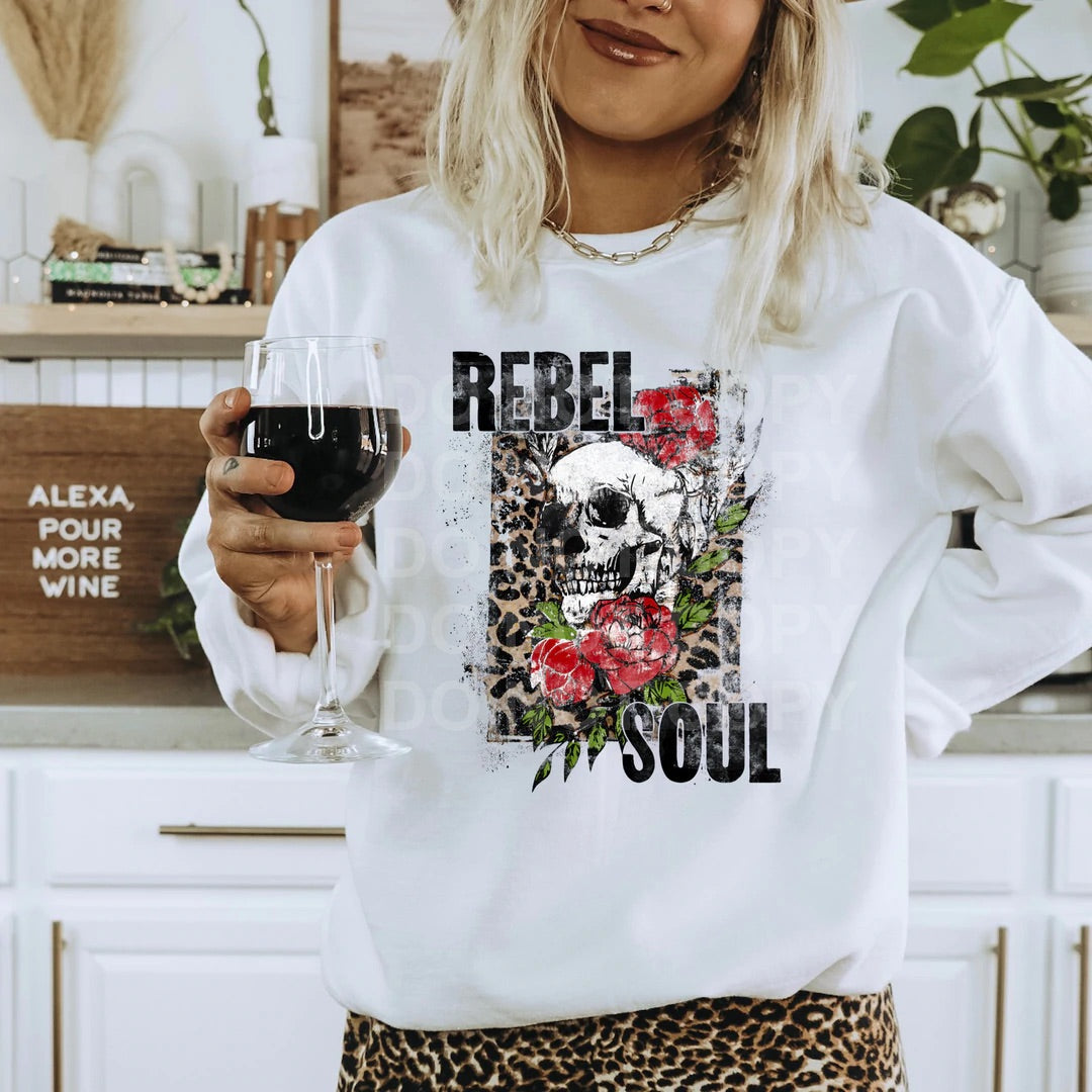 Rebel Soul Skellie Tee or Sweatshirt - Bella Lia Boutique