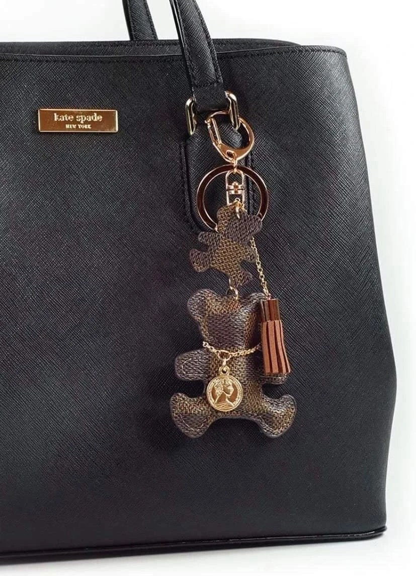 Lacey Bear Vegan Leather Keychain | Multiple Colors - Bella Lia Boutique