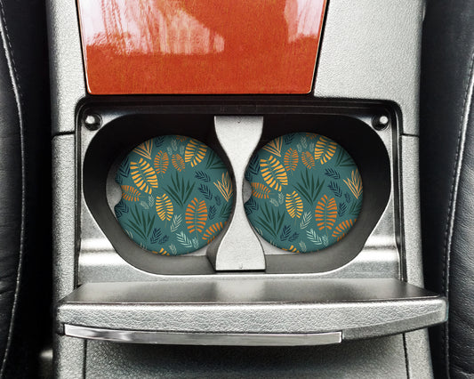 Fern Leaves Fall Car Coasters - Bella Lia Boutique