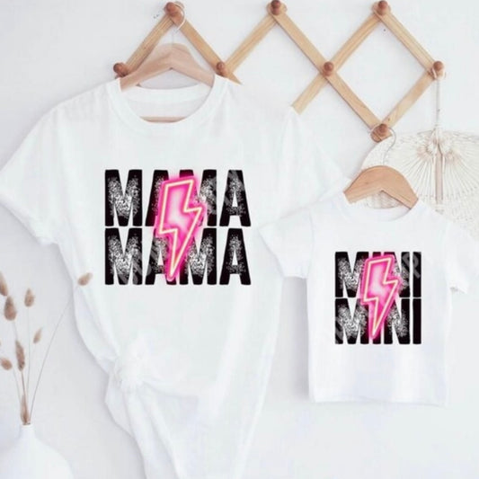 Lightening Bolt Mama & Mini Graphic Tee - Bella Lia Boutique