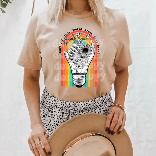 Don’t Let This World Break Your Heart Graphic Tee - Bella Lia Boutique