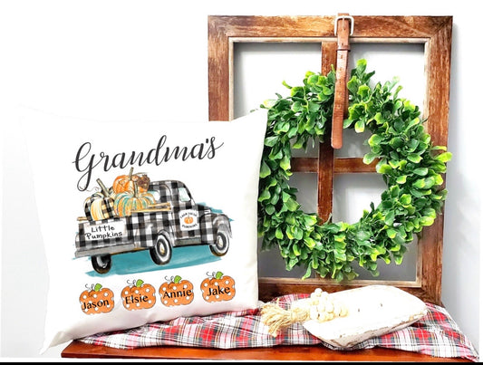 Personalized Grandma Pumpkin Pillow Cover - Bella Lia Boutique