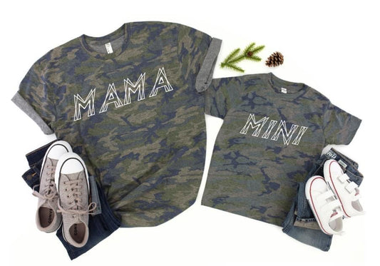 Camo Mama and Mini TShirts - Bella Lia Boutique