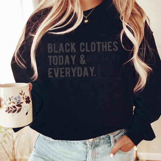 Black Everyday {Puff Print} Graphic Tee or Sweatshirt - Bella Lia Boutique