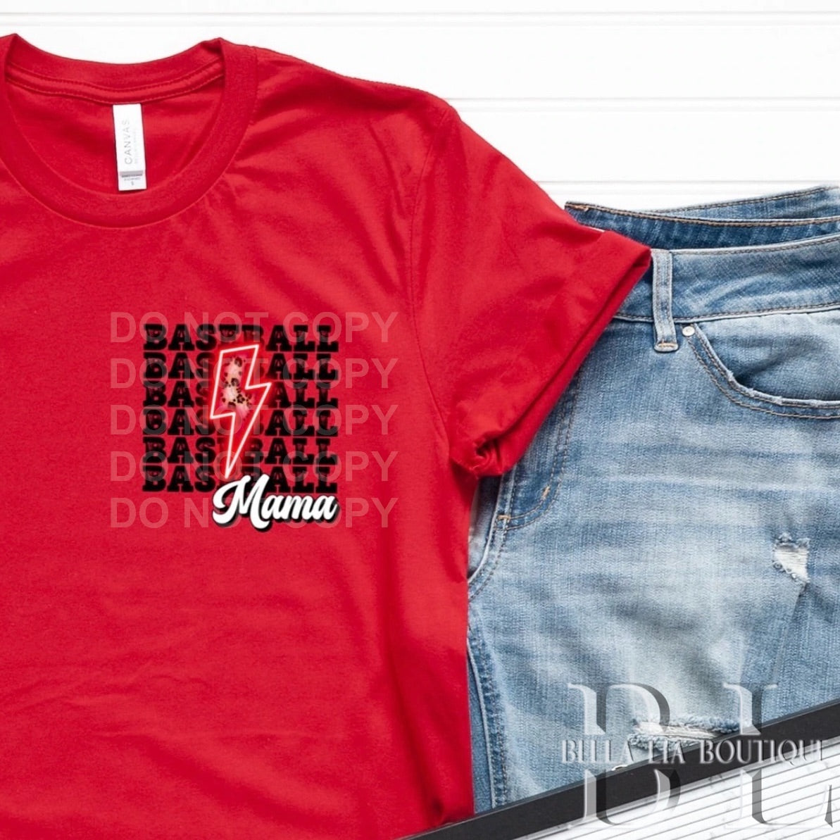 Baseball Mama Graphic Tee or Sweatshirt - Bella Lia Boutique