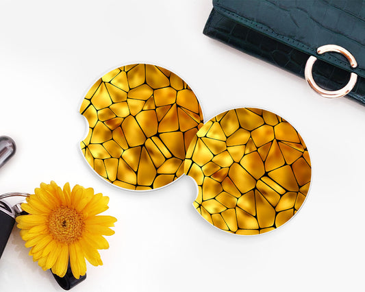 Gold Mosaic Car Coasters - Bella Lia Boutique