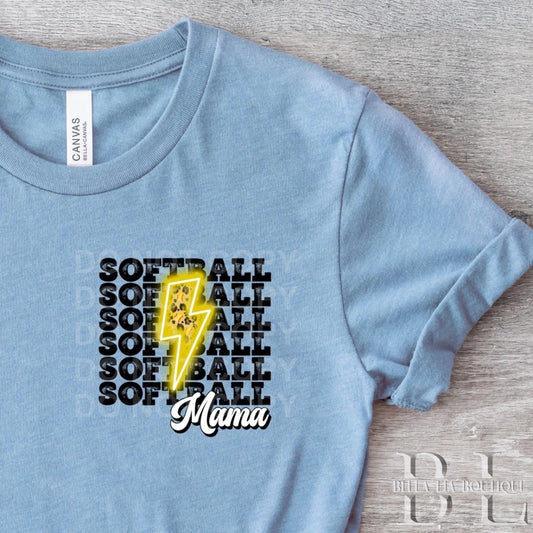 Softball Mama Graphic Tee or Sweatshirt - Bella Lia Boutique