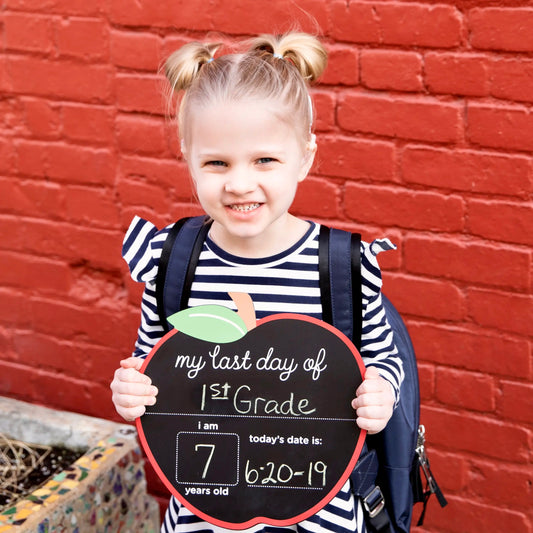 First and Last Day Reversible Apple Chalkboard Sign - Bella Lia Boutique
