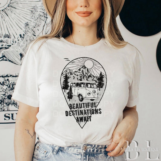 Beautiful Destinations Graphic Tee or Sweatshirt - Bella Lia Boutique