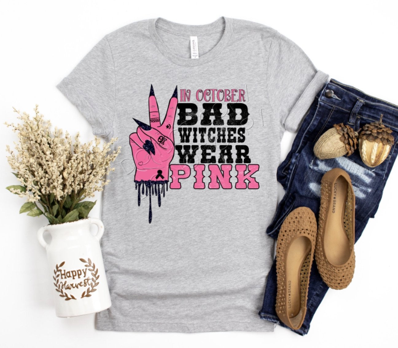Bad Witches Wear Pink Adult Unisex Shirt - Bella Lia Boutique