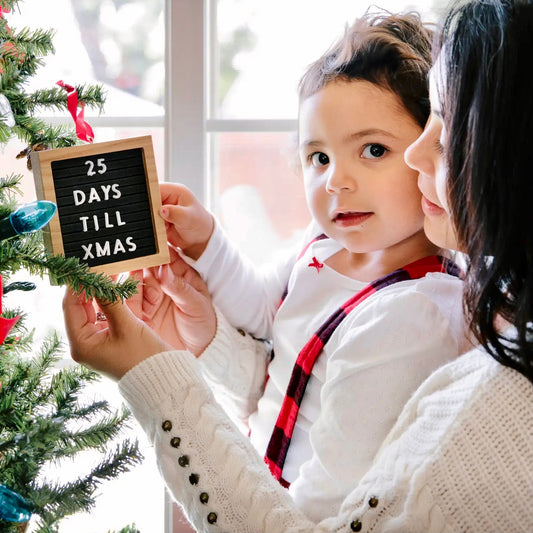 Customizable Wooden Holiday Letterboard Ornament - Bella Lia Boutique