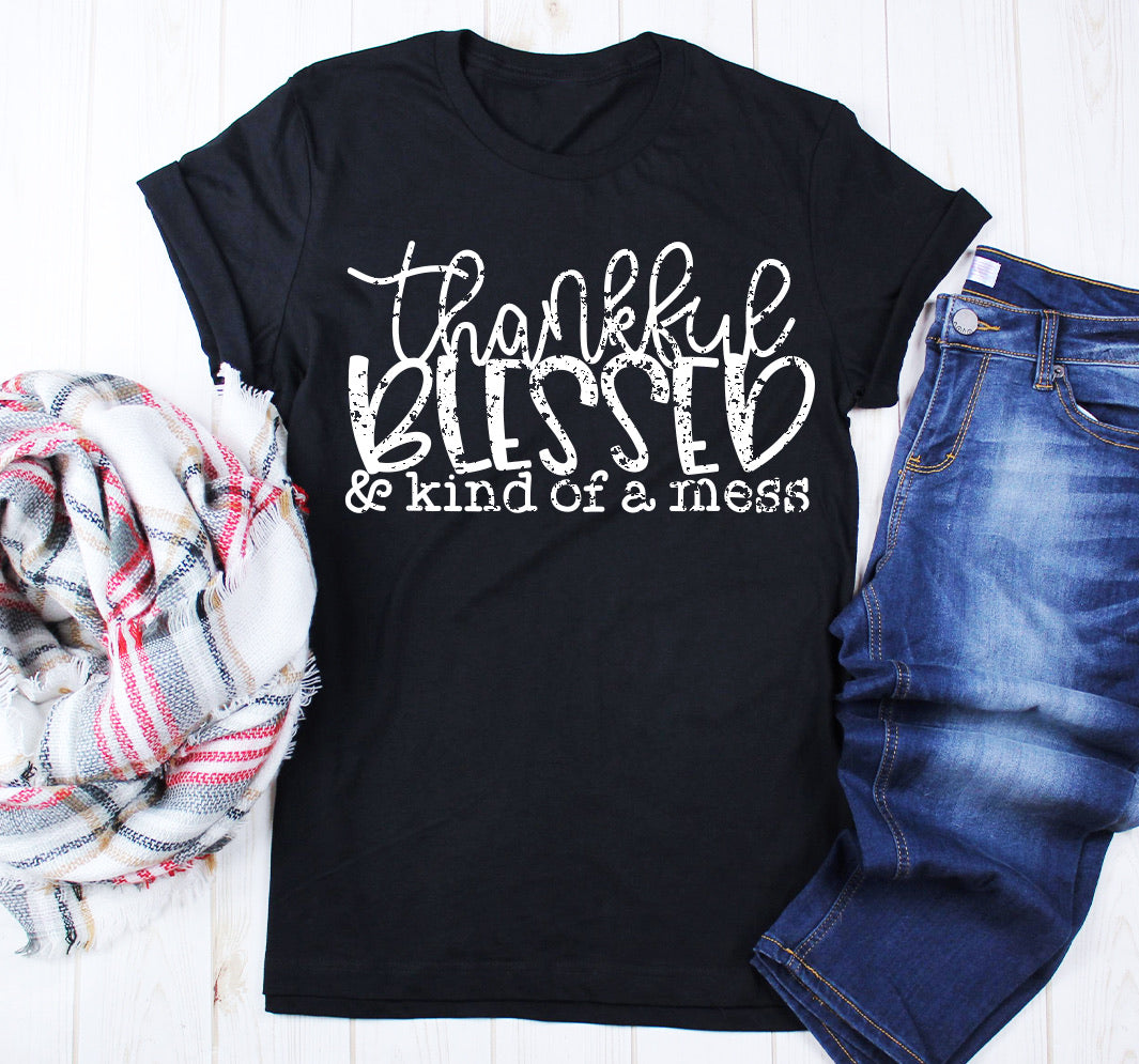 Thankful and Blessed Adult Unisex Shirt - Bella Lia Boutique