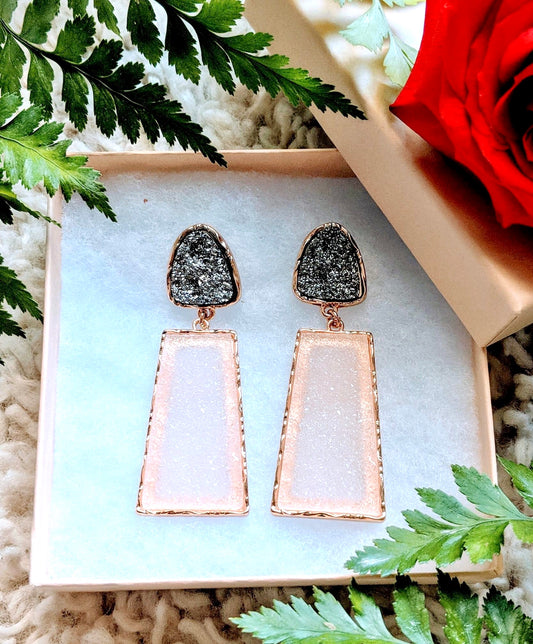 Pink Crystal Earrings - Bella Lia Boutique