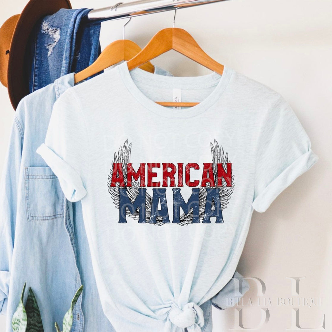 American Mama Graphic Tee or Sweatshirt - Bella Lia Boutique