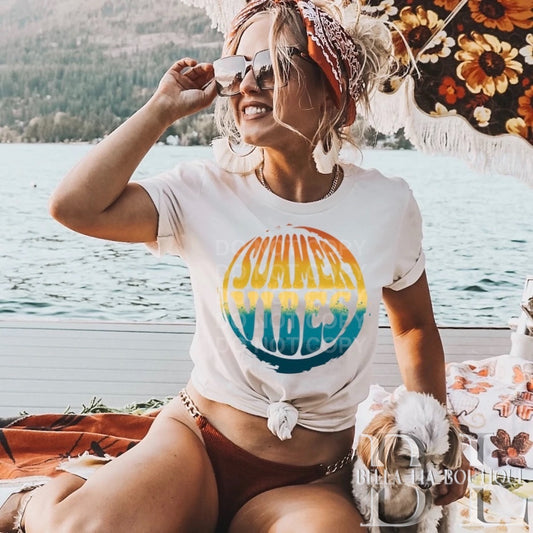 Summer Vibes Graphic Tee or Sweatshirt - Bella Lia Boutique