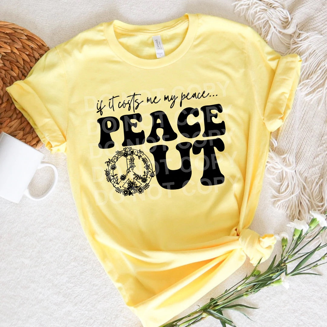 Peace Out Tee or Sweatshirt - Bella Lia Boutique