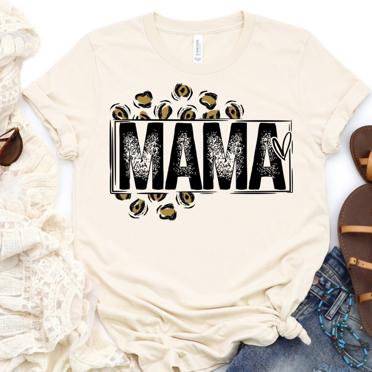 Leopard Mama Adult Unisex Shirt - Bella Lia Boutique