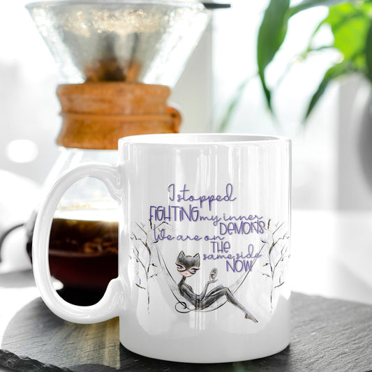 Stopped Fighting My Inner Demons Mug | 11 oz or 15 oz - Bella Lia Boutique