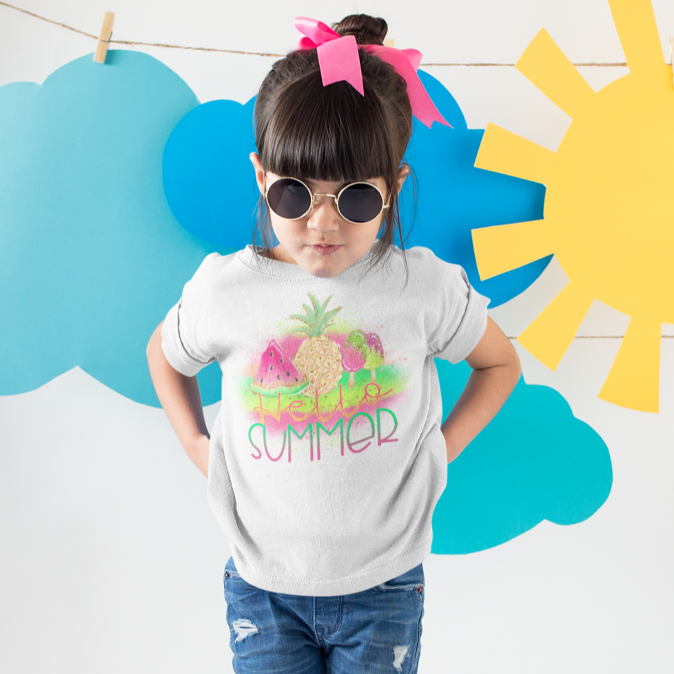 Hello Summer Toddler Graphic Tee - Bella Lia Boutique
